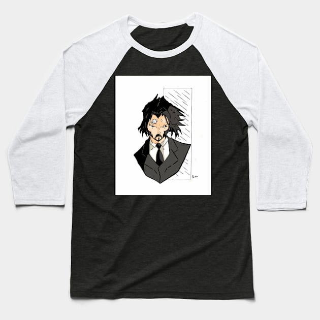 John Wick Baseball T-Shirt by Tazartist